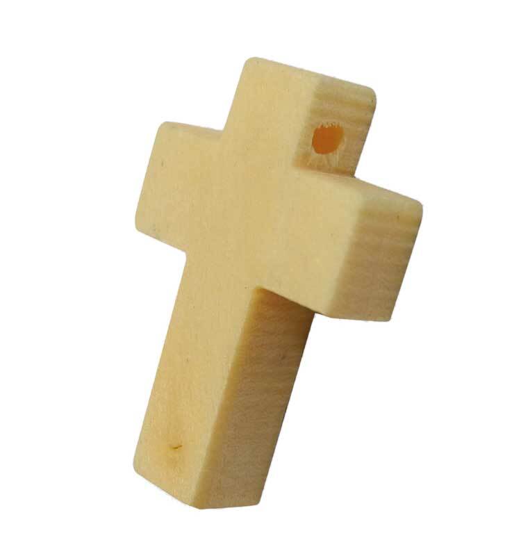 Pendentif croix - 22 mm, bois