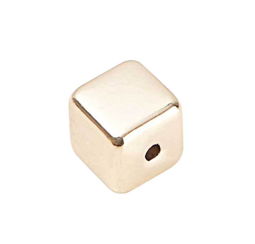 Perle de bijou cube, 45 pces doré