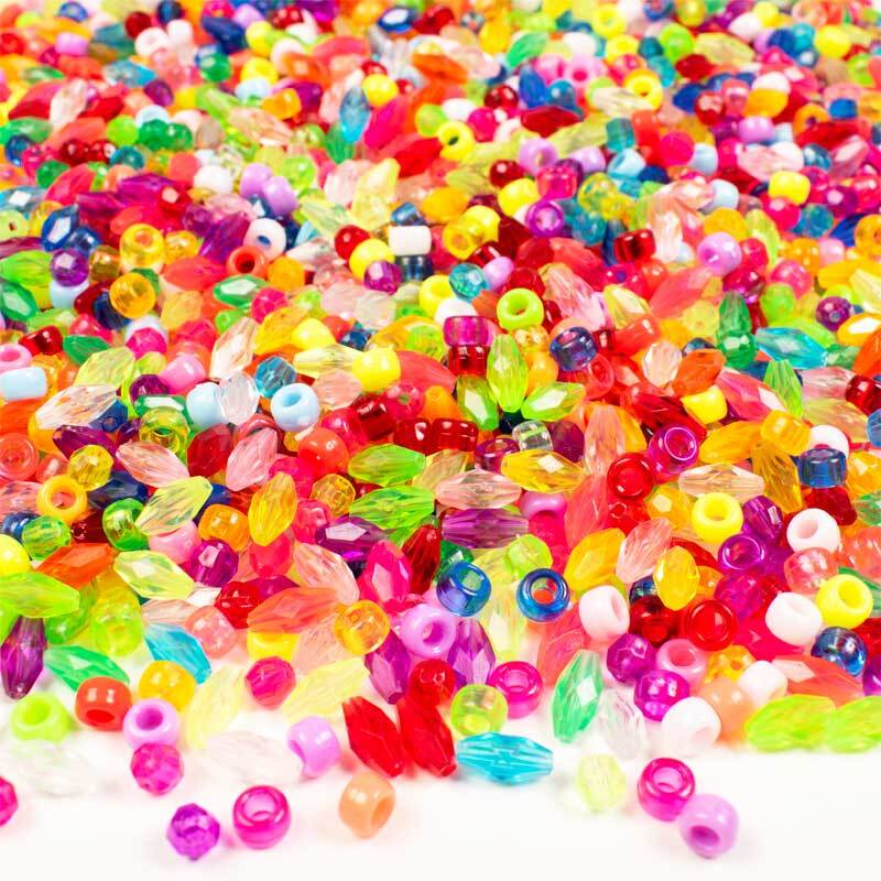 Perles en plastique Mix - multicolore, 5300 Stk.