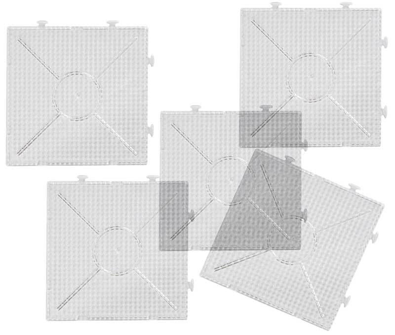 Strijkkralenbordje - Vierkant, 15 x 15 cm