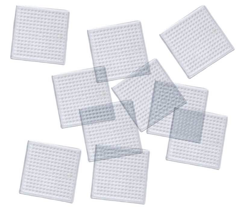 Set de plaques à picots - carrées, 7,5 x 7,5 cm