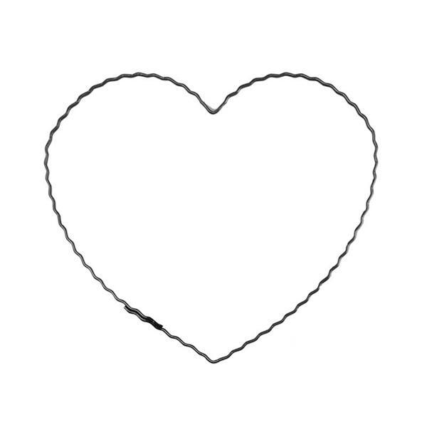 Draadvormen gegolfd  hart, 15 cm