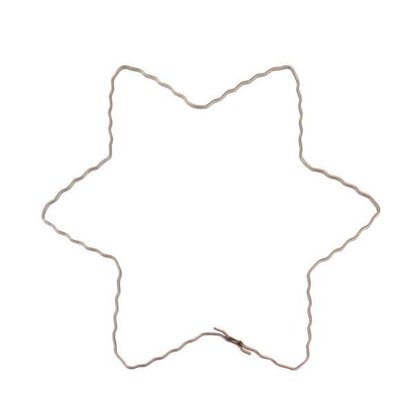 Draadvorm gegolfd ster, 15 cm