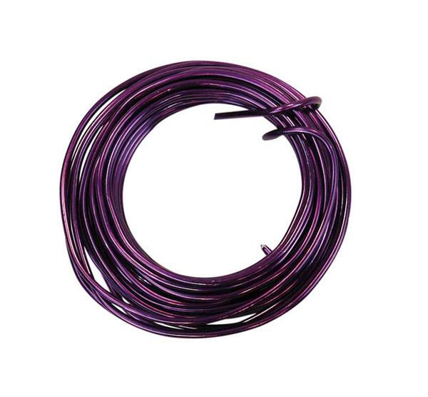 Aludraht ca. 5 m - Ø 2 mm, violett