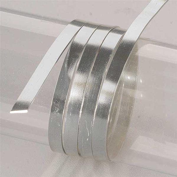 Aluminiumdraad plat - 2 m, 5 mm, zilver