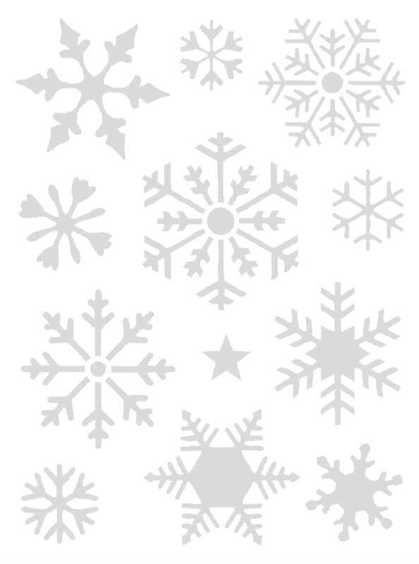 Schablone - 18,5 x 24,5 cm, selbstkl, Schneeflocke
