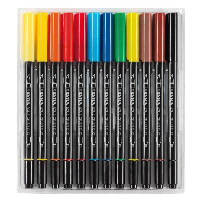 Aqua Brush Duo penseelstiften, 12 st., basic