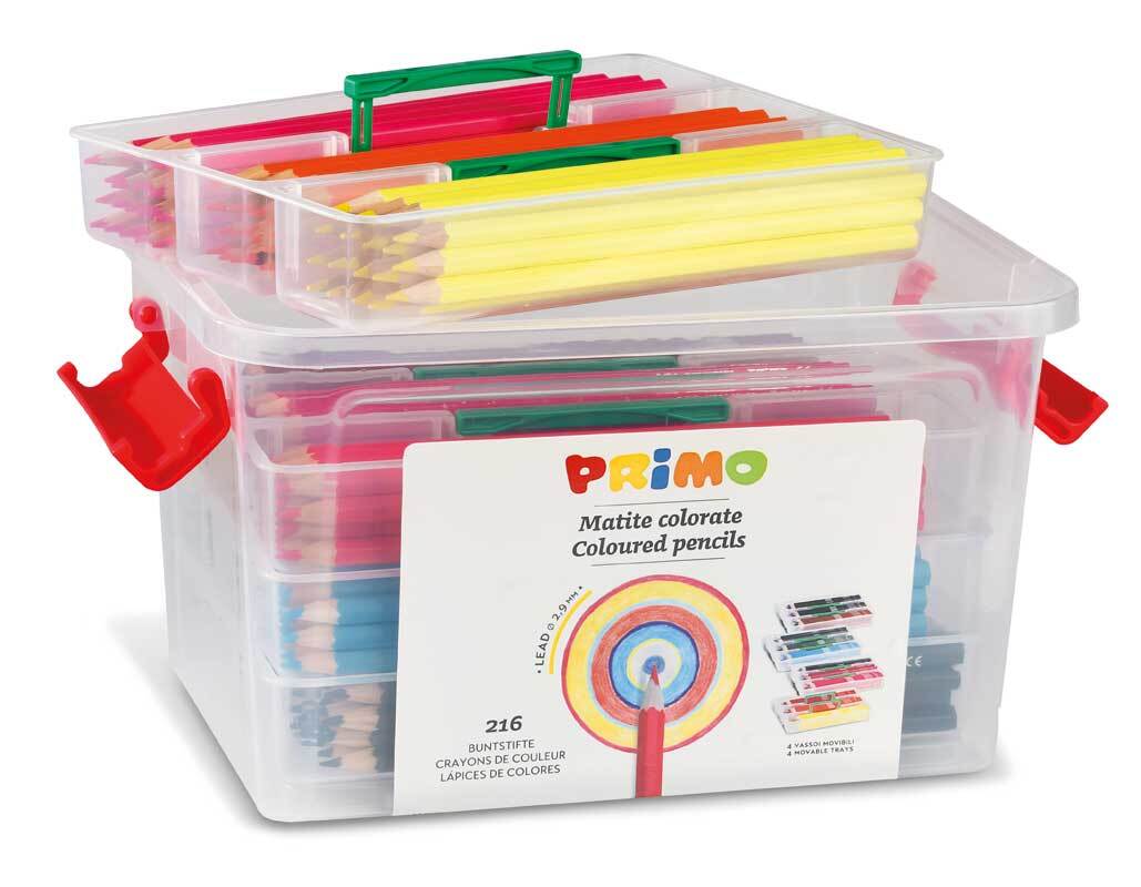 Kleurpotloden Primo schoolbox, 216 stuk