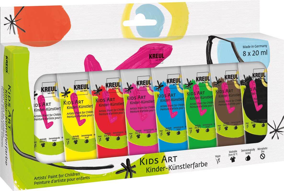 Kids Art Kinderkunstenaarsverfset - 8 kleuren