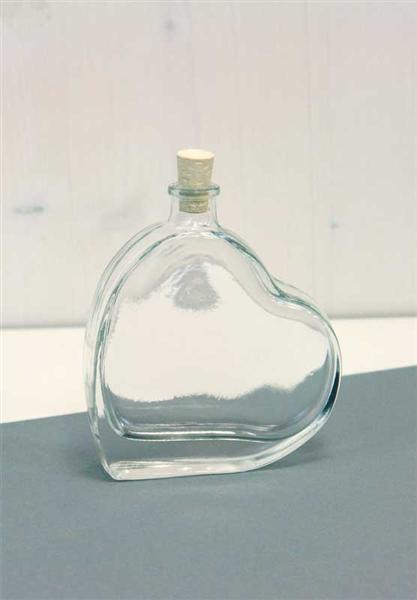 Glazen fles hart, 100 ml