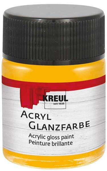 Acryl glansverf - 50 ml, donkergeel