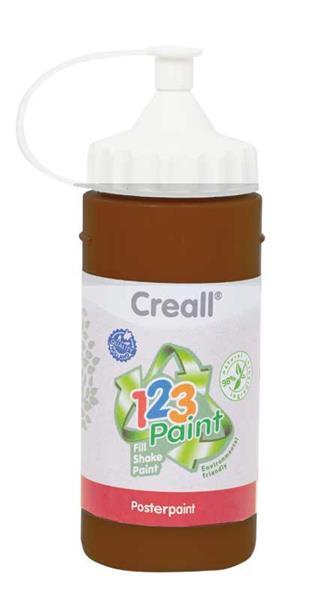 Creall 1-2-3 Paint navulverpakking - 3 st. bruin