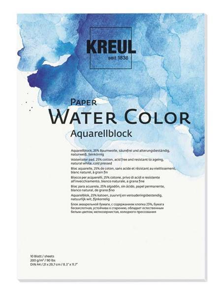 Aquarelblok - DIN A4, 10 vel