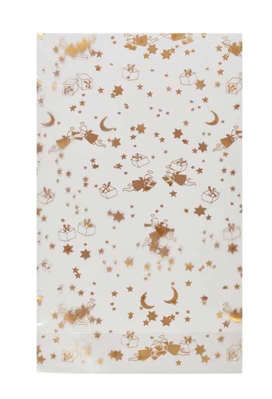 Sachets cellophane étoiles - 10 pces, 115 x 190 mm