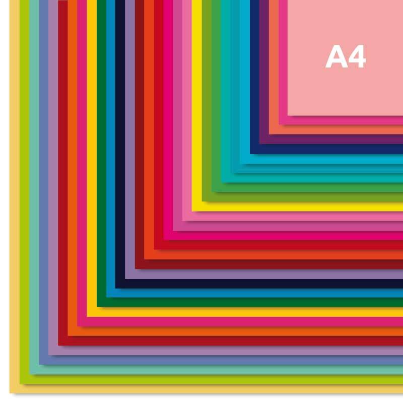 Bloc de papier de bricolage - 30 pces, A4, rainbow