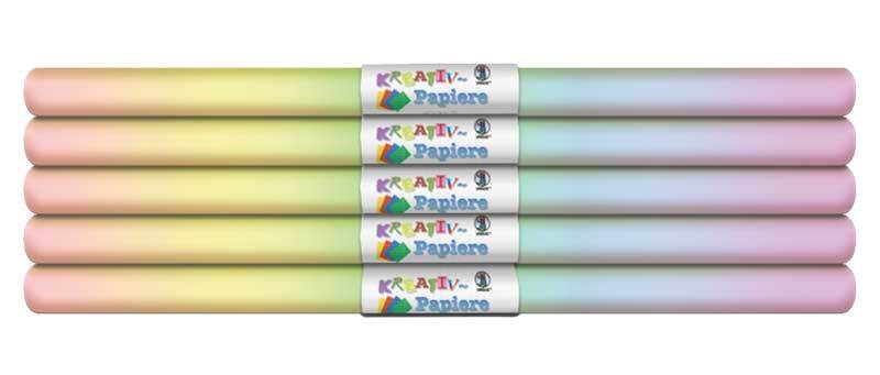 Transparentpapier Rolle - Regenbogen Pastell