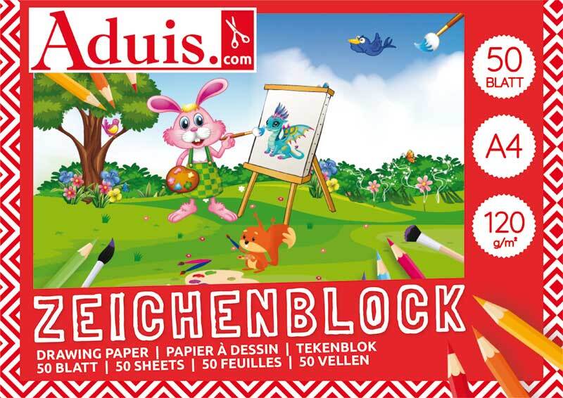 Aduis Zeichenblock - 50 Blatt, A4