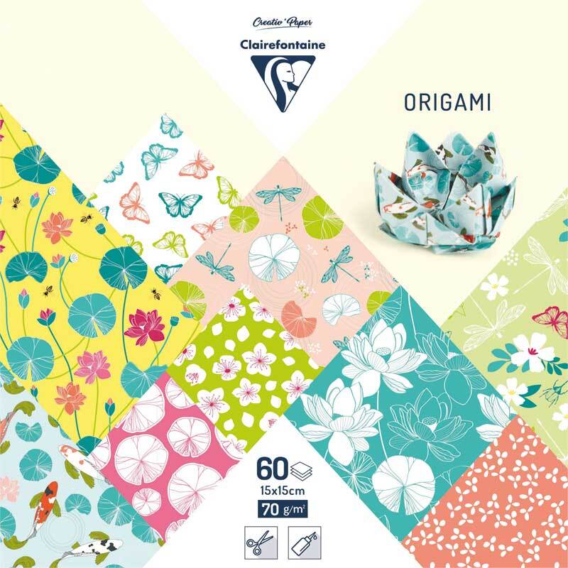Origami Papiere - Seerosen