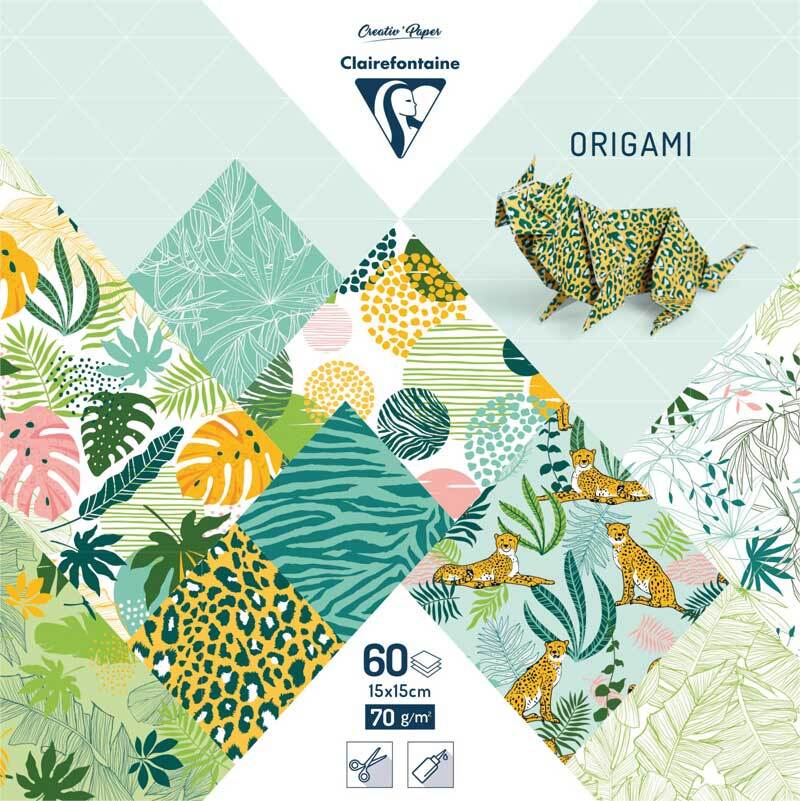 Origami papier - exotische groenheid