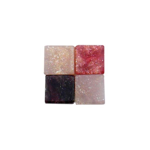 Mosaik Marmorierter Mix - 5 x 5 mm, rot
