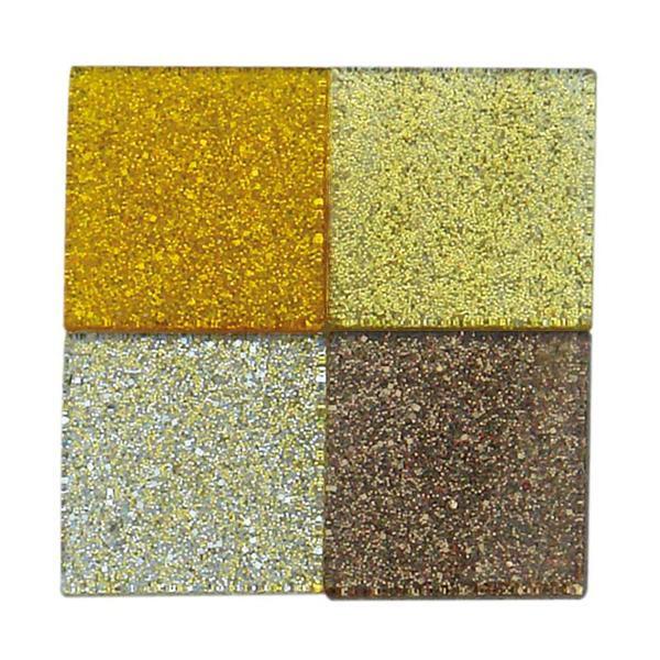 Mozaïek glitter mix - 10 x 10 mm, bruin