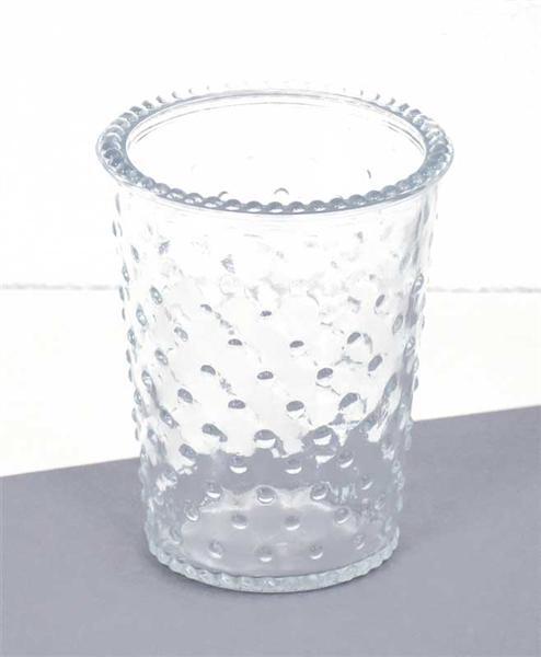 Vase en verre conique - avec points, 12 cm