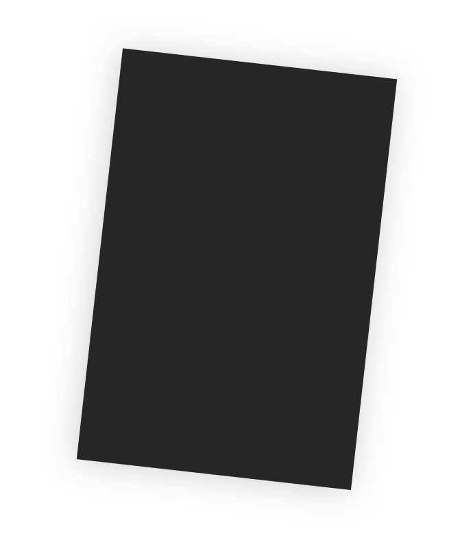 Plastique "Fou" - 20 x 30 cm, noir