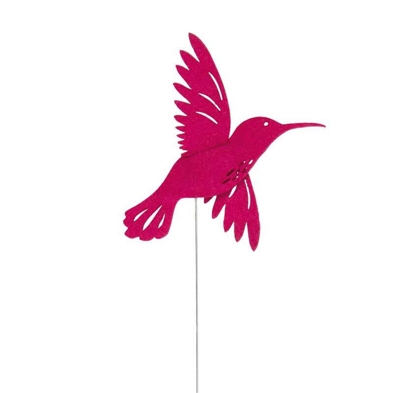 Filz Drahtstecker - Kolibri, pink