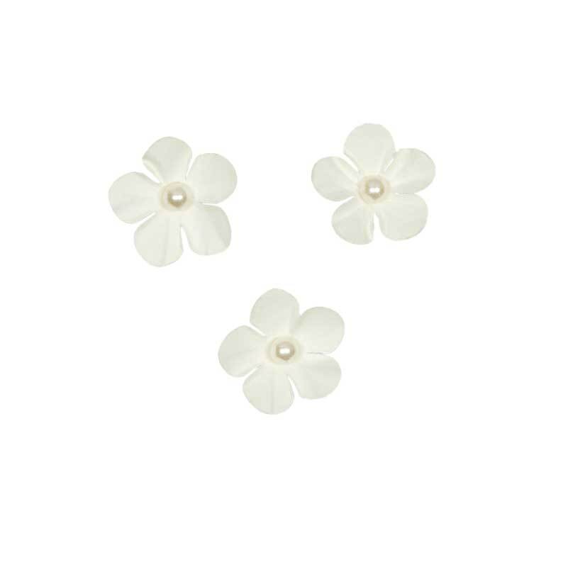 Fleurs en papier - Ø 2,5 cm, crème