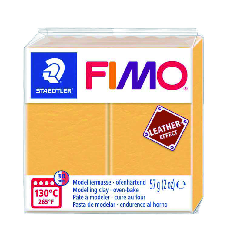 Fimo Leather effect - 57 g, safraangeel