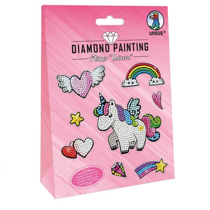 Diamond Paintingset sticker, Unicorn