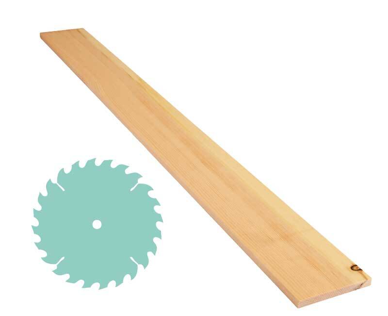 Alpenden plank - zaagservice, 1 x 9 cm
