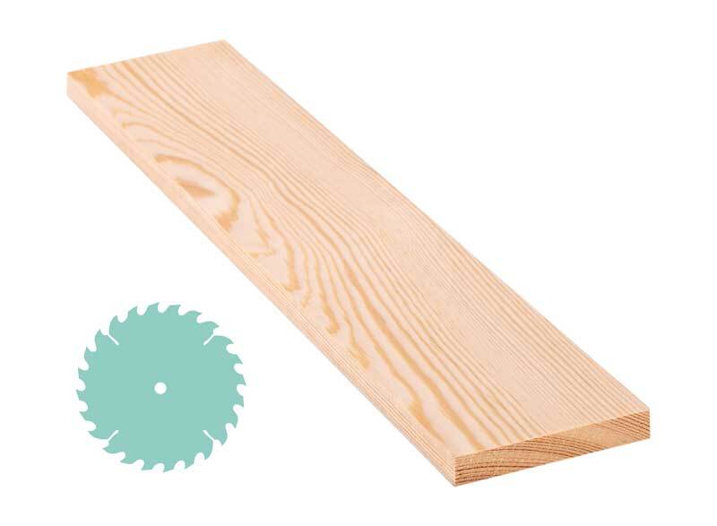 Grenen plank zaagservice, 1,5 x 10 cm