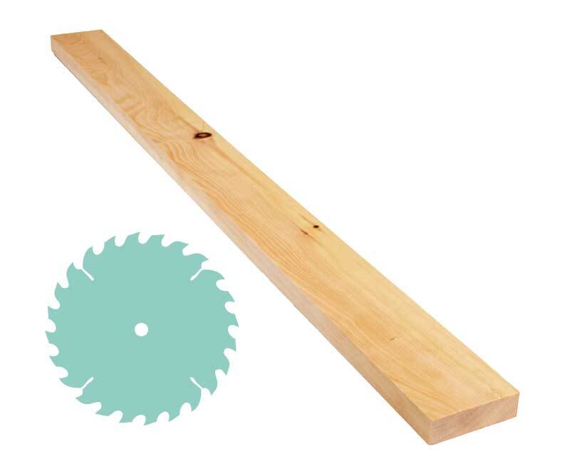 Alpenden plank - zaagservice, 2,4 x 8 cm