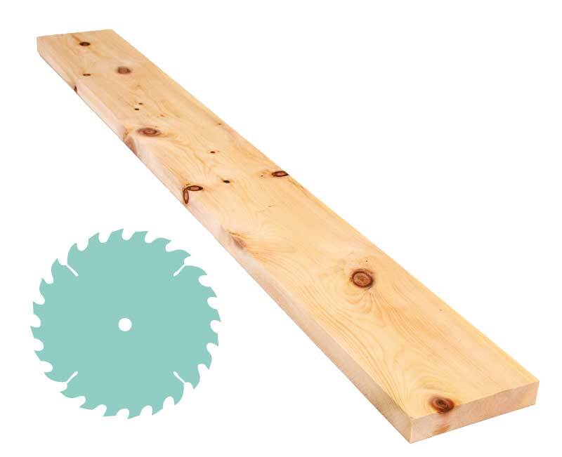Alpenden plank - zaagservice, 2,4 x 12 cm