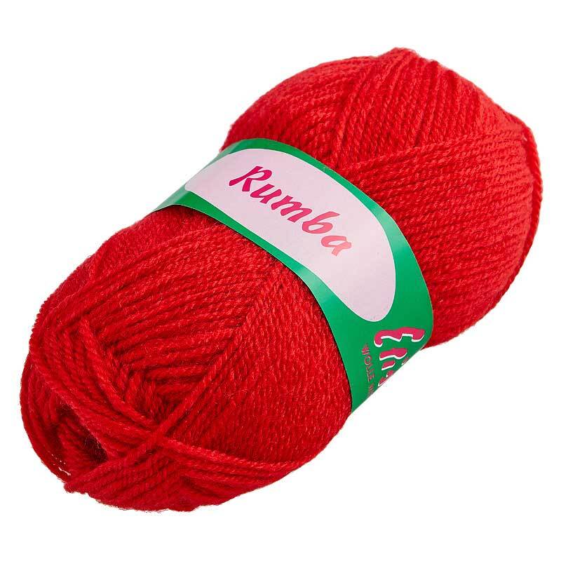 Rumba wol - 50 g, rood