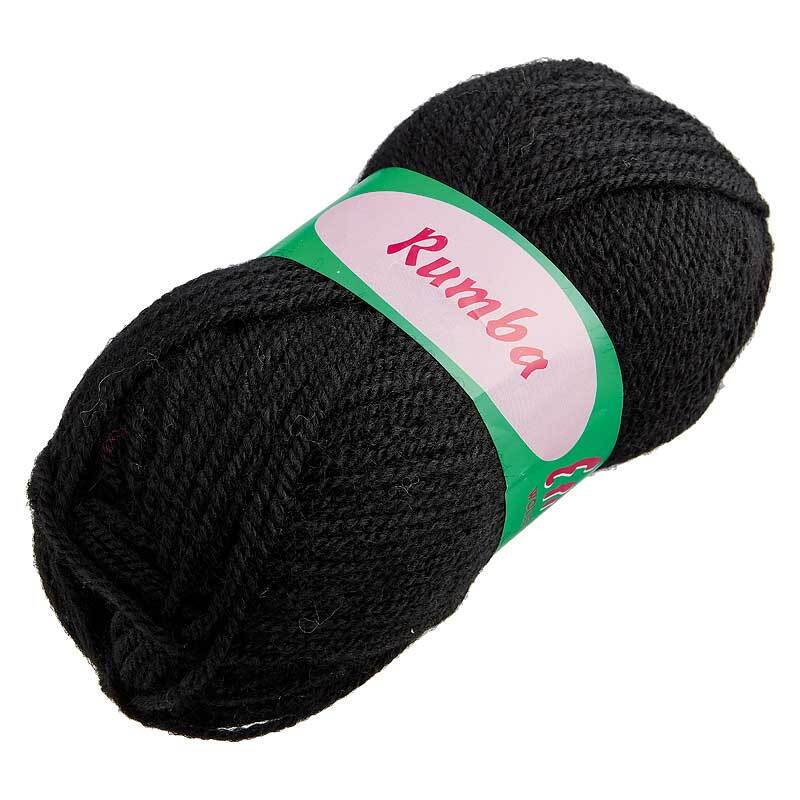 Rumba wol - 50 g, zwart