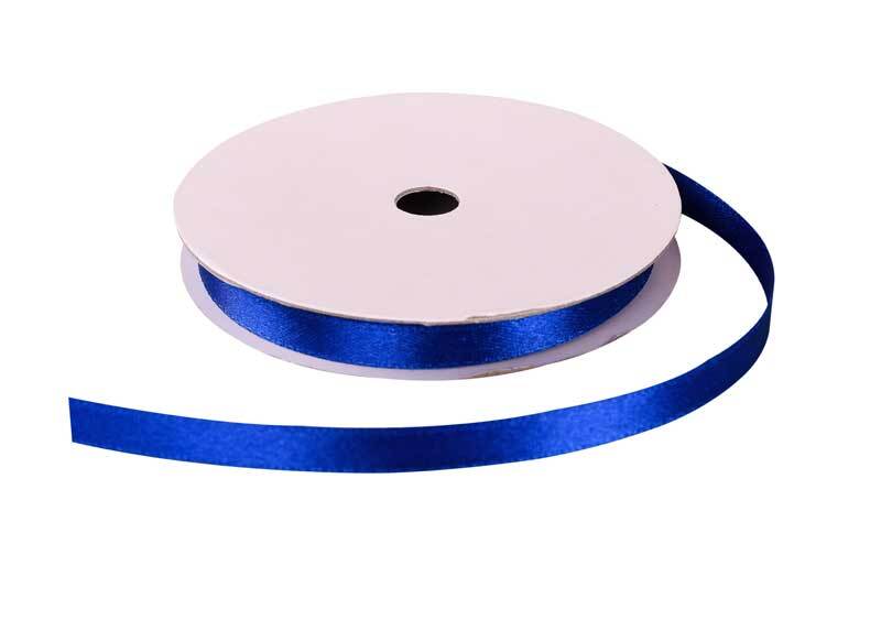 Satinband mit Webkante - 6 mm, blau