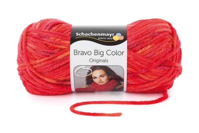 Wolle Bravo Big Color - 200 g, feuer
