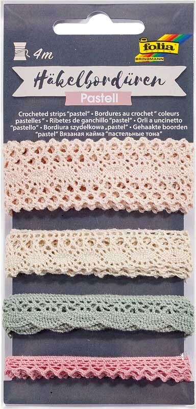 Bordures crochetées - 4 m, pastel