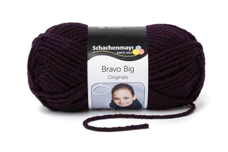 Wolle Bravo Big - 200 g, aubergine