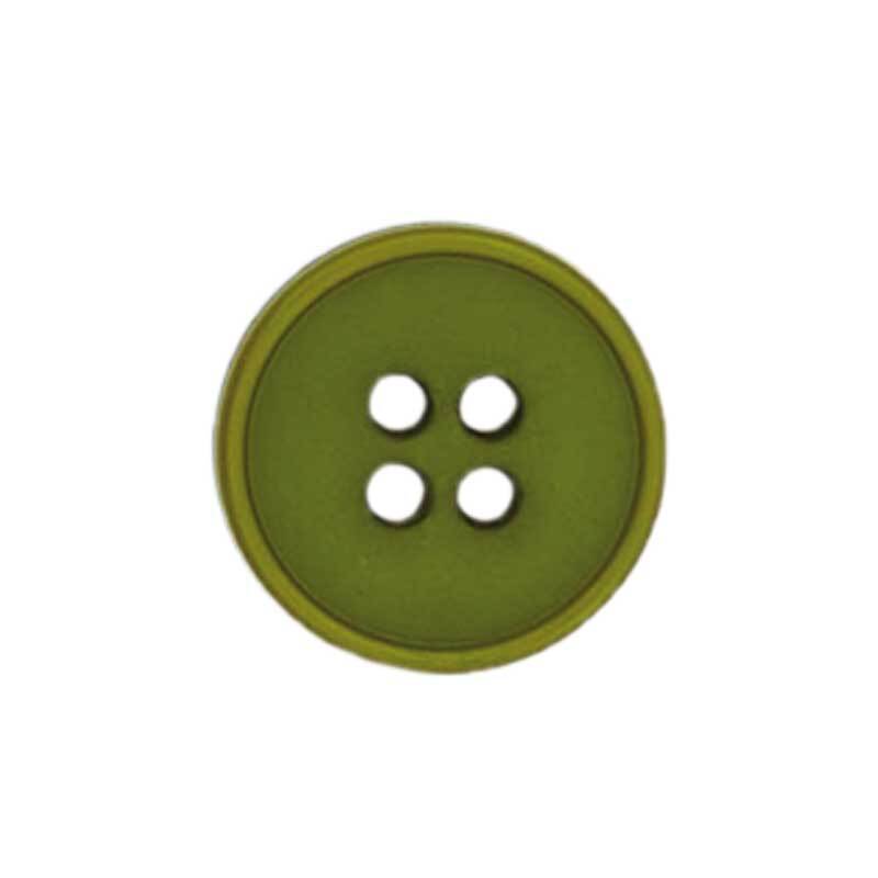 Vierlochknopf - Ø 15 mm, grün
