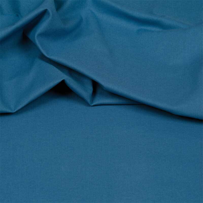 Tissu coton - uni, bleu moyen