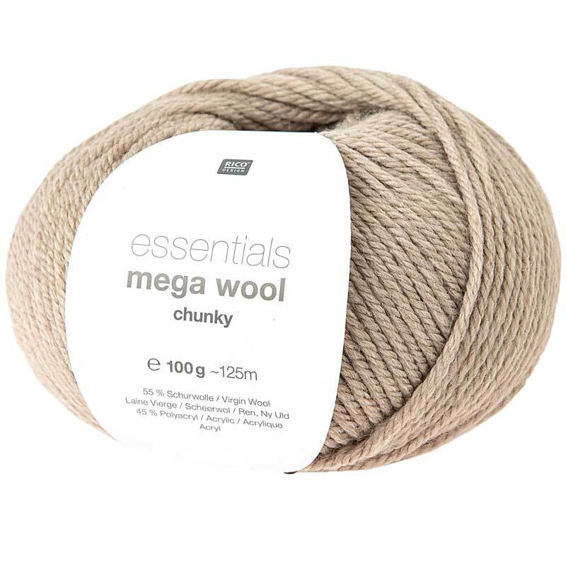 Wolle Essentials Mega Wool - 100 g, naturel