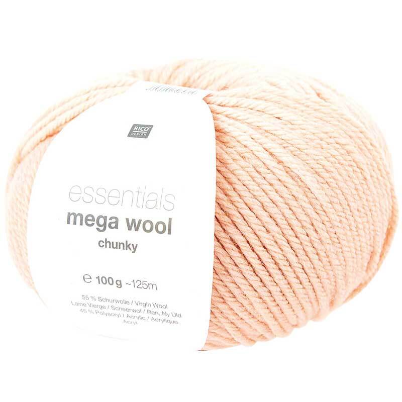 Wolle Essentials Mega Wool - 100 g, puder
