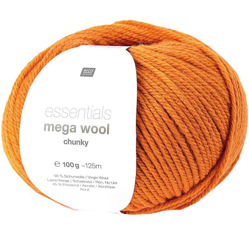 Wolle Essentials Mega Wool - 100 g, oranje
