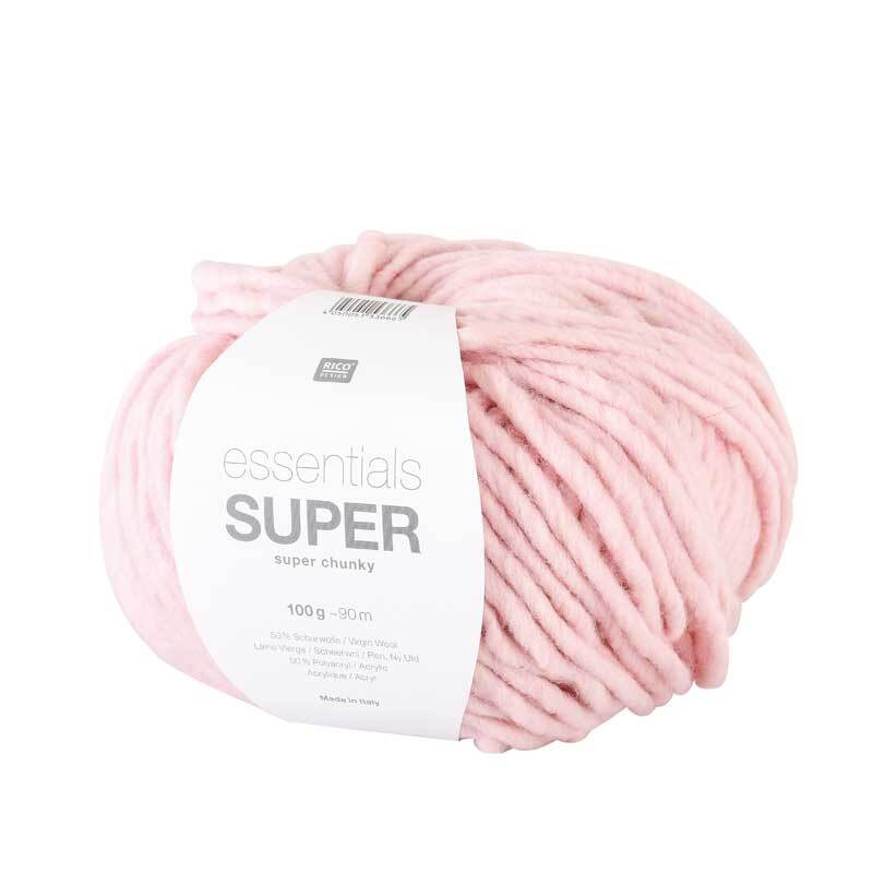 Wol Essentials Super chunky 100 g, roze