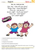 One, two - touch your shoe: A little rhyme