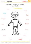 Colouring body parts - Make this boy smile