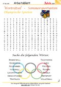 Wortr&#xE4;tsel Sommersport - Olympische Spiele
